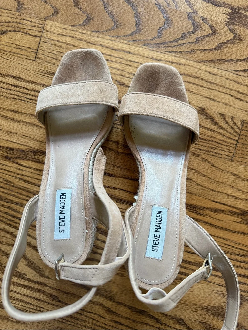 Steve Madden Tan Suede Espadrille Wedge Sandals